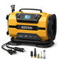 AstroAI Tire Inflator Portable Air Compressor Pump 150PSI 12V DC/110V AC with Dual Metal Motors&LED Light (Yellow)