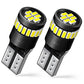 AUXITO 194 LED Bulbs for License Plate Light 168 175 2825 W5W T10 24-SMD 3014 Chipsets 6000K White (Pack of 2)