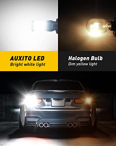 AUXITO 912 921 LED Bulb for Backup Light Reverse Lights High Power 2835 15-SMD Chipsets Error Free T15 906 922 W16W Bulbs (Upgraded, Pack of 2)
