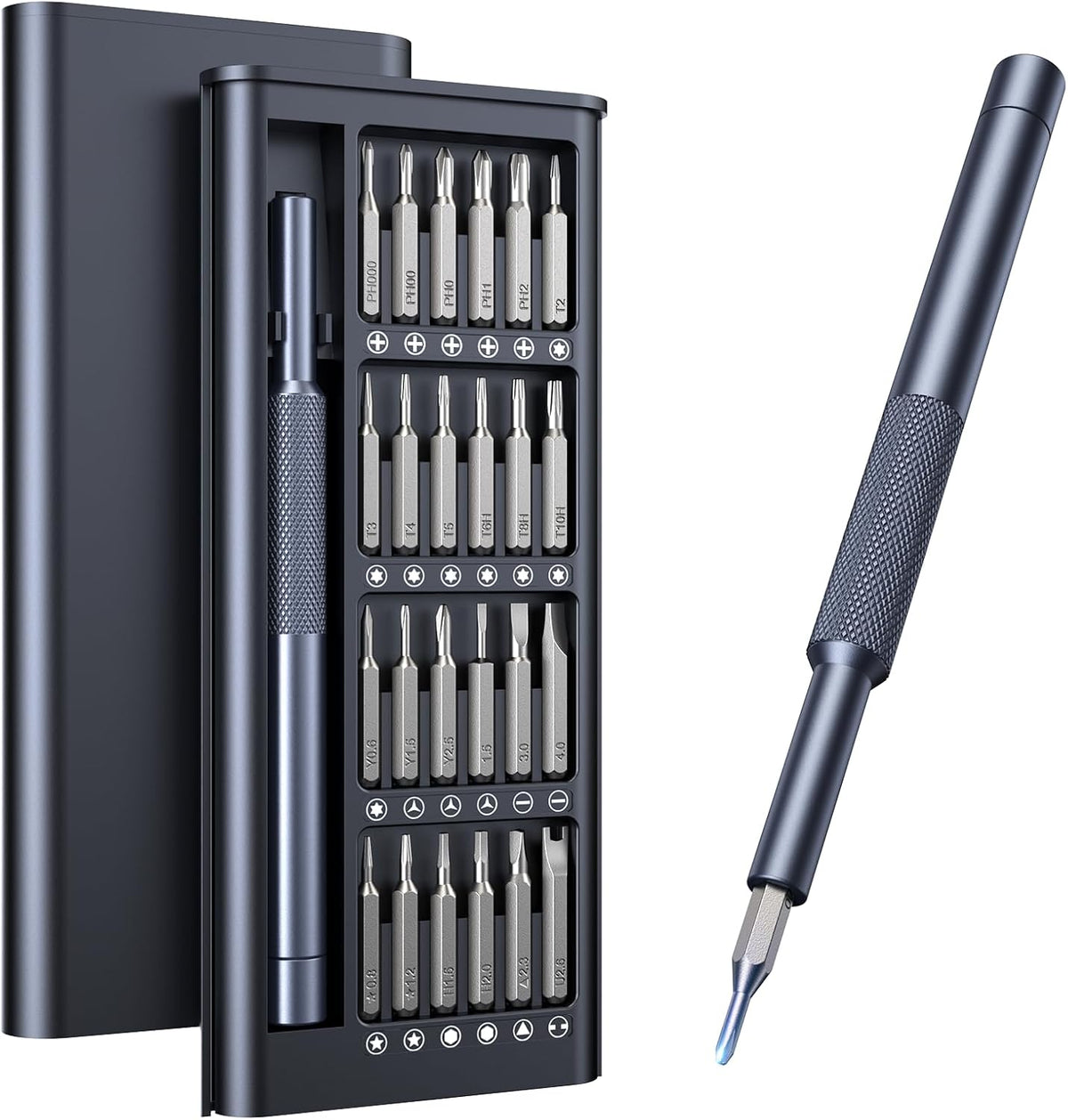 AXTH 25-in-1 Small Precision Screwdriver Set, Professional Magnetic Mini Repair Tool Kit for Phone, Computer, Watch, Laptop, Macbook, Ring Doorbell