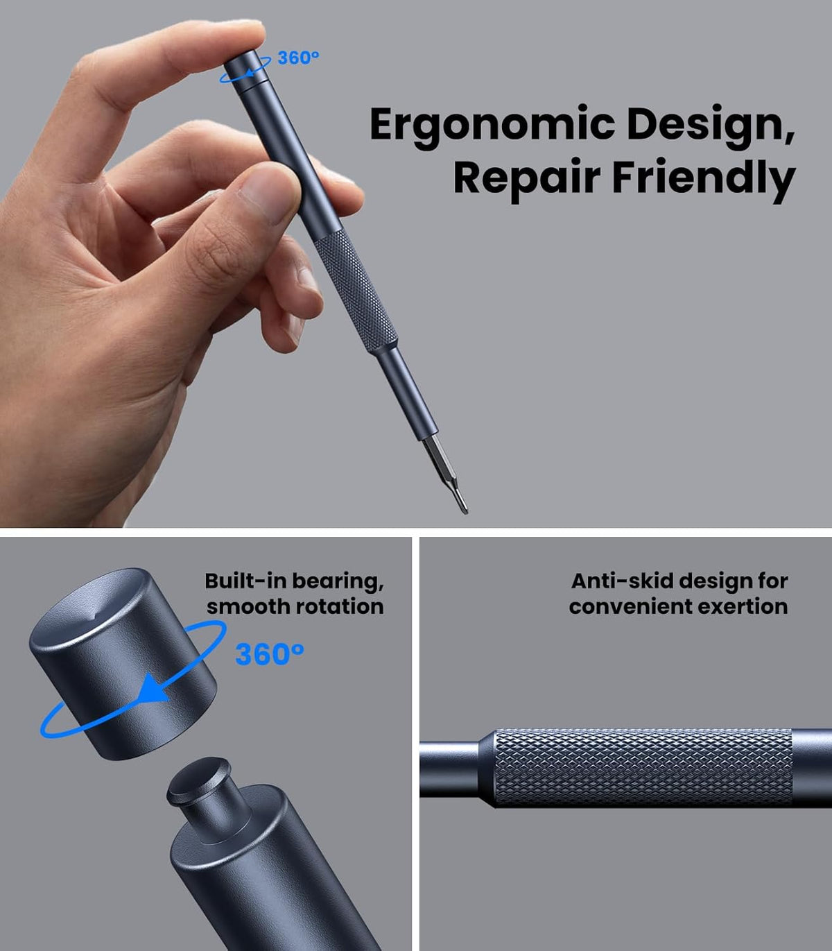 AXTH 25-in-1 Small Precision Screwdriver Set, Professional Magnetic Mini Repair Tool Kit for Phone, Computer, Watch, Laptop, Macbook, Ring Doorbell