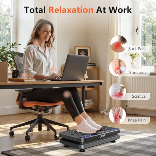 AXV Vibration Plate Fitness Platform Exercise Machine Vibrating Shaking Full Body Shaker Workout Vibrate Stand Shake Board Sport Gym