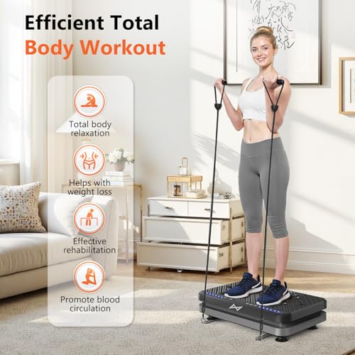 AXV Vibration Plate Fitness Platform Exercise Machine Vibrating Shaking Full Body Shaker Workout Vibrate Stand Shake Board Sport Gym