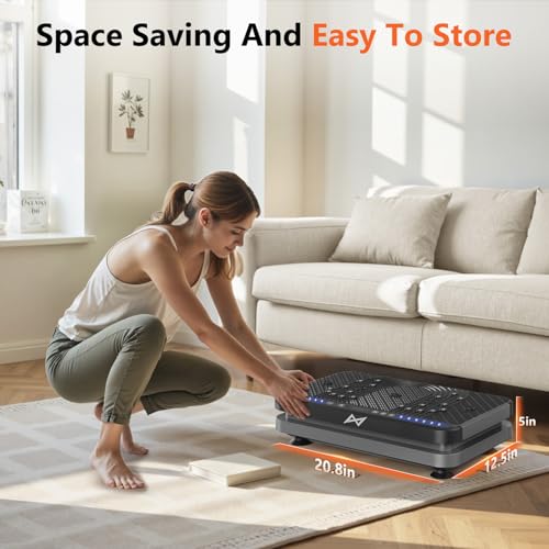 AXV Vibration Plate Fitness Platform Exercise Machine Vibrating Shaking Full Body Shaker Workout Vibrate Stand Shake Board Sport Gym