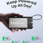 Baseus Portable Charger, 10000mAh Fast Charging Power Bank, 22.5W PD3.0 QC3.0 Battery Pack Built-in USB C Braided Cable