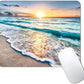 Beach Sunset Mouse Pad,Cute Mouse pad,Custom Small Mouse Pads with Designs,Portable Office Non-Slip Rubber Base Wireless Mouse Pad for Laptop