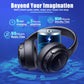 BERIBES Bluetooth Headphones Over Ear, 65H Playtime and 6 EQ Music Modes Wireless Headphones with Microphone, HiFi Stereo Foldable Lightweight Headset