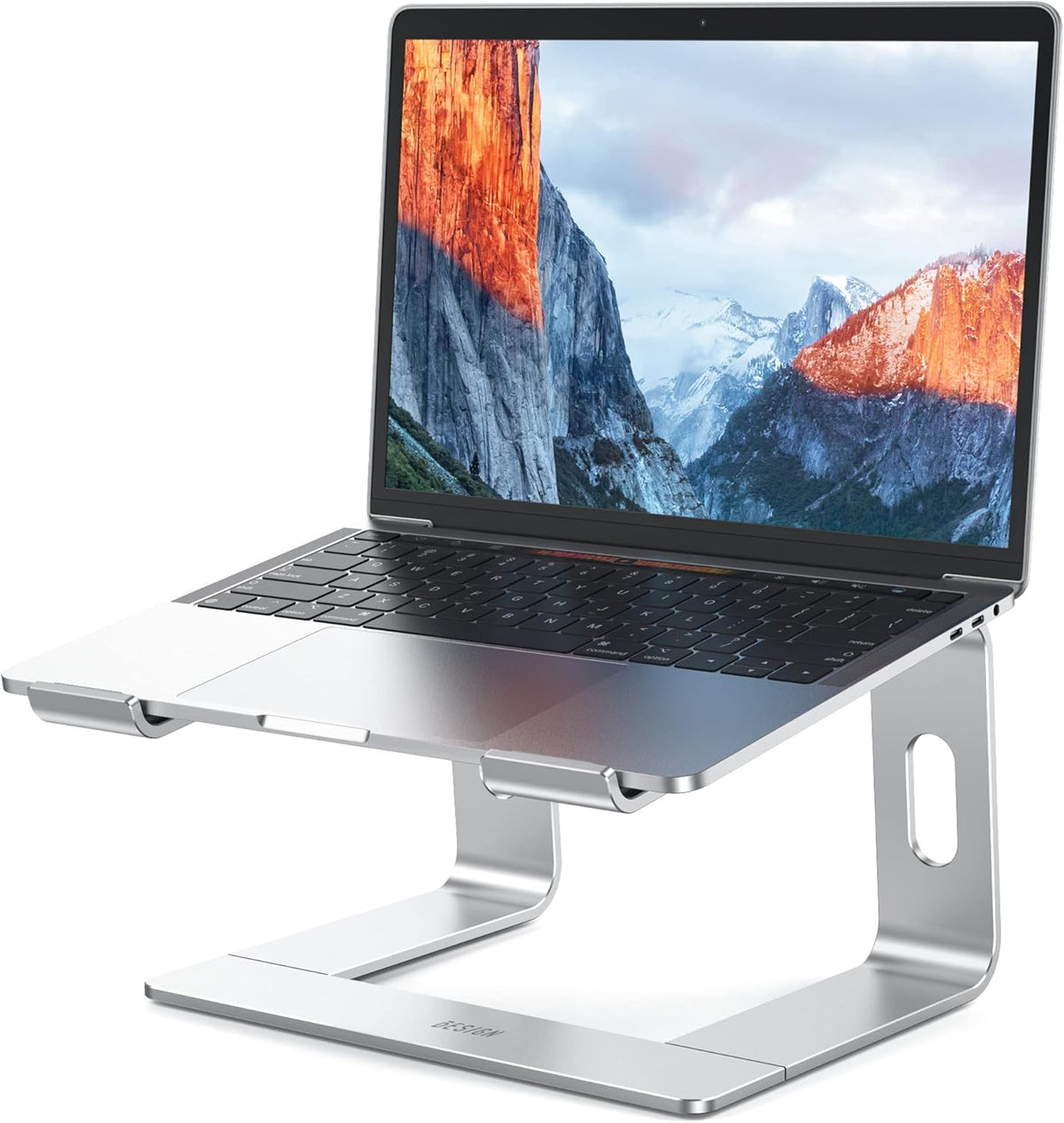 BESIGN LS03 Aluminum Laptop Stand, Ergonomic Detachable Computer Stand, Notebook Riser Compatible with Air, Pro, Dell, HP (Silver)