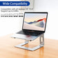 BESIGN LS03 Aluminum Laptop Stand, Ergonomic Detachable Computer Stand, Notebook Riser Compatible with Air, Pro, Dell, HP (Silver)