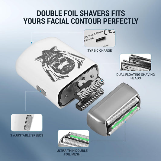 BESTBOMG® Hair Clippers for Men Professional, Beard Trimmer Kits & Sets, Electric Shavers, Hair Clippers & Trimmer Ceramic T-Blade, for Barber