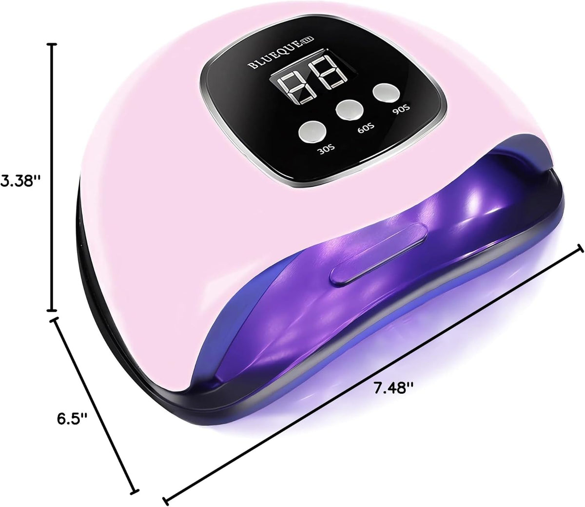 BIGBEAR UV Light for Nails, 48W UV LED Nail Lamp for Gel Polish, Fast Nail Dryer with Automatic Sensor, 3 Timer Setting, Small and Portable