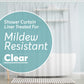 BigFoot Clear Shower Curtain Liner - 72x72 Odorless Plastic with Magnets, Washable Long Bathroom Curtain - Premium PEVA Waterproof Bath Shower Liner