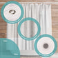 BigFoot Clear Shower Curtain Liner - 72x72 Odorless Plastic with Magnets, Washable Long Bathroom Curtain - Premium PEVA Waterproof Bath Shower Liner