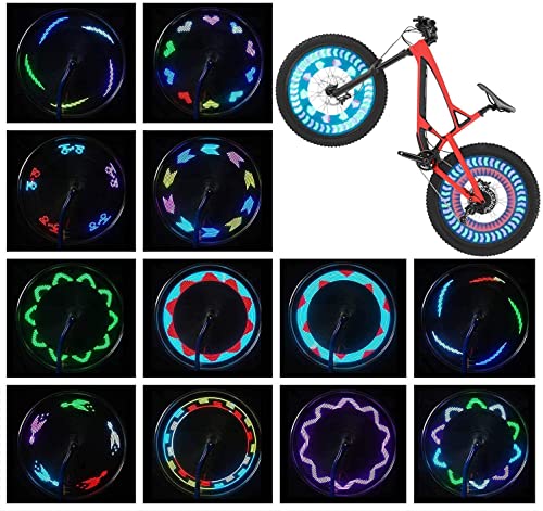 Bike Wheel Lights 2 Pack – Waterproof LED Spoke Lights, 30 Patterns, Auto On/Off