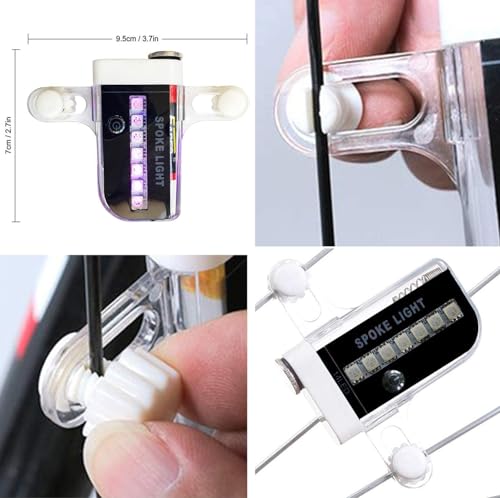 Bike Wheel Lights 2 Pack – Waterproof LED Spoke Lights, 30 Patterns, Auto On/Off