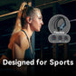 bmani Ear Buds Wireless Earbuds Bluetooth Headphones with 80H Playtime LED Display Case, Over-Ear Hook with Mic, Stereo Sound, Easy Button Controls