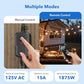 BN-LINK Outdoor Remote Control Outlet Plug Black, Indoor Wireless Outlet Switch Weatherproof Heavy Duty 15A 3-Prong 6-inch Cord 100Ft Range
