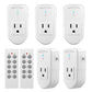 BN-LINK Wireless Remote Control Outlet Electrical Switch for Lights, Fans, Small Appliance, 100ft Long Range White (Learning Code, 5Rx-2Tx) 1200W/10A