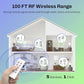 BN-LINK Wireless Remote Control Outlet Electrical Switch for Lights, Fans, Small Appliance, 100ft Long Range White (Learning Code, 5Rx-2Tx) 1200W/10A