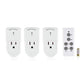 BN-LINK Wireless Remote Control Outlet Electrical Switch for Lights, Fans, Small Appliance, 100ft Long Range White (Learning Code, 3Rx-2Tx) 1200W/10A