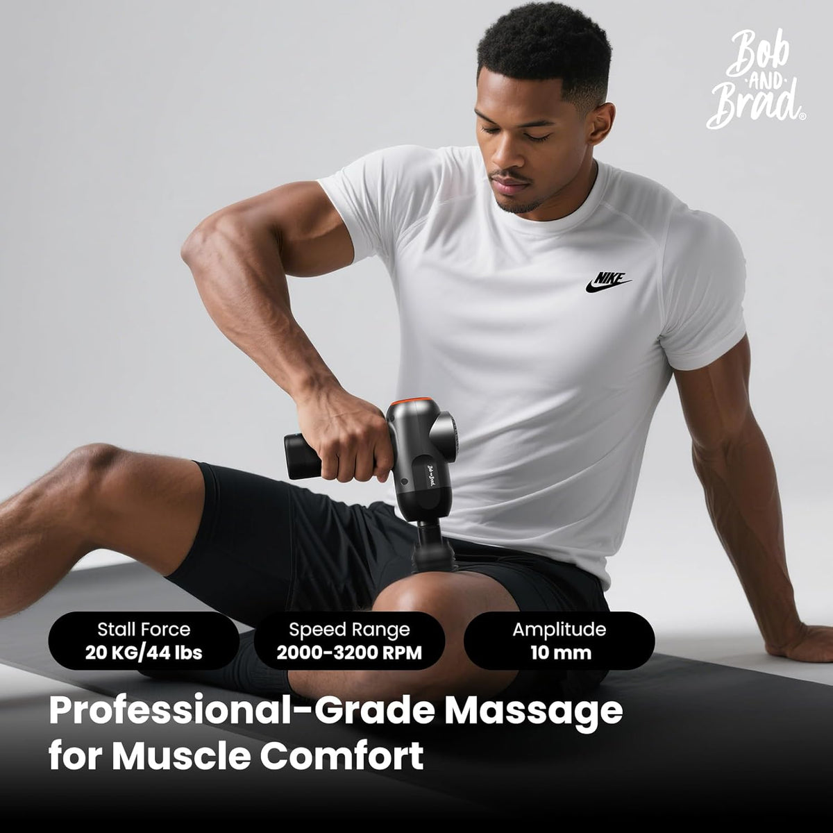 BOB AND BRAD C2 Massage Gun, Deep Tissue Percussion Massager Gun, Muscle Massager with 5 Speeds and 5 Heads
