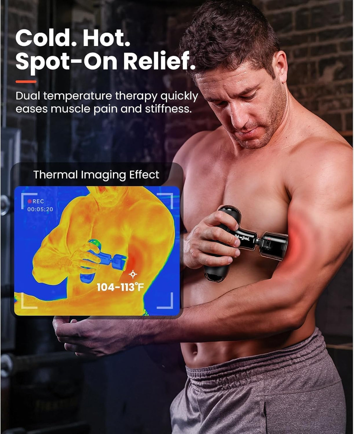 BOB AND BRAD Q2 Pro Mini Massage Gun with Heat and Cold, Pocket-Sized Deep Tissue Massager, Portable Percussion Muscle Massager Gun