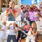 BONAOK Karaoke Microphone for Kids & Adults - Bluetooth Microphones Singing Mic with Disco Lights, Echo Effect (Rose Gold)