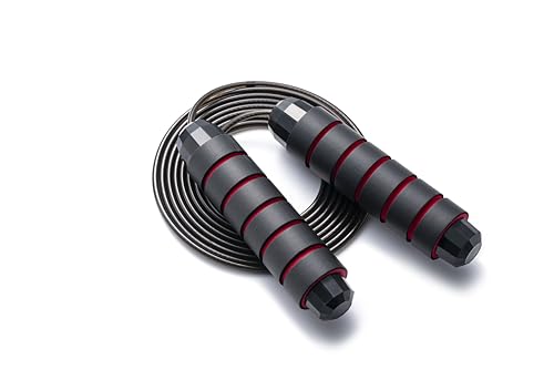 BOOMIBOO Jump Rope, Adjustable Jump Ropes, Skipping Rope Tangle-Free Rapid Speed with Ball Bearings for Women Men Kids