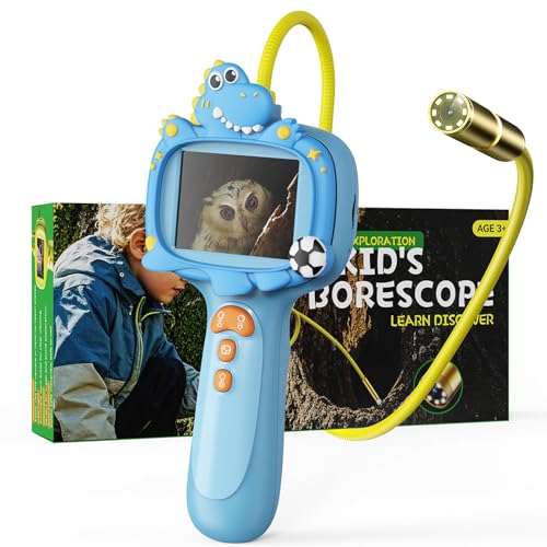 Borescope Camera Toy with Light for Kids - STEM Science Educational Toy for 4 5 6 7 8 9 10 Years Old Boys Girls Birthday Gift, Snake Scope Camera