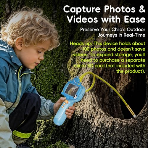 Borescope Camera Toy with Light for Kids - STEM Science Educational Toy for 4 5 6 7 8 9 10 Years Old Boys Girls Birthday Gift, Snake Scope Camera