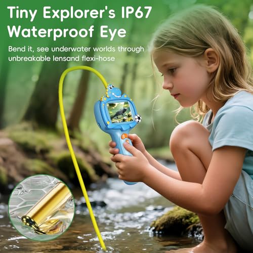 Borescope Camera Toy with Light for Kids - STEM Science Educational Toy for 4 5 6 7 8 9 10 Years Old Boys Girls Birthday Gift, Snake Scope Camera