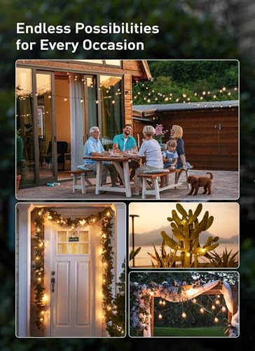Brightown 25 Pack G40 LED String Light Replacement Bulbs - E12 Base, 2200K Warm White, Shatterproof Plastic, Waterproof