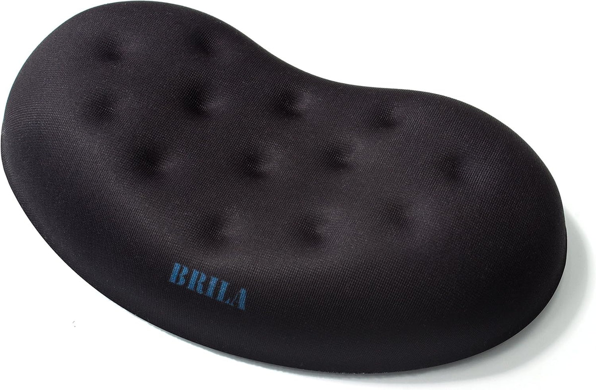 BRILA Ergonomic Memory Foam Mouse Wrist Rest Support Pad Cushion for Computer, Laptop, Office Work, PC Gaming (Black Mouse Wrist Rest)