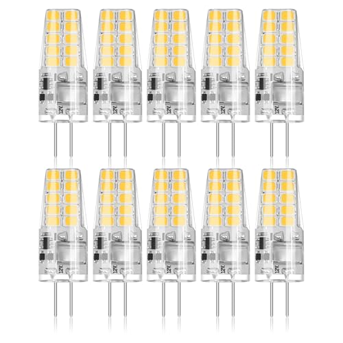 BUBO 10 Pack G4 LED Bulb 2W Equivalent 30W 3000K Warm White 250 Lumens 360°Beam Angle, T3 Halogen Bulb Replacement Landscape Bulbs