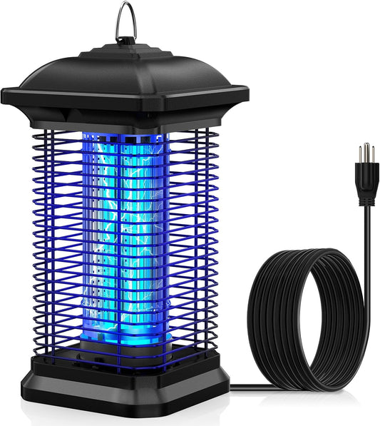 Bug Zapper for Outdoor & Indoor, 1/2 Acre Coverage Mosquito Lamp with 18W Bulb & 4400V High-Voltage, 100% Improvement in Mosquito Control Effect