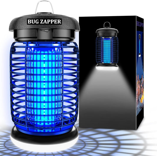 Bug Zapper Outdoor, Mosquito Zapper with LED Light, Fly Zapper Outdoor Indoor, Insect Zapper Electric Fly Traps, Plug in Mosquito Killer