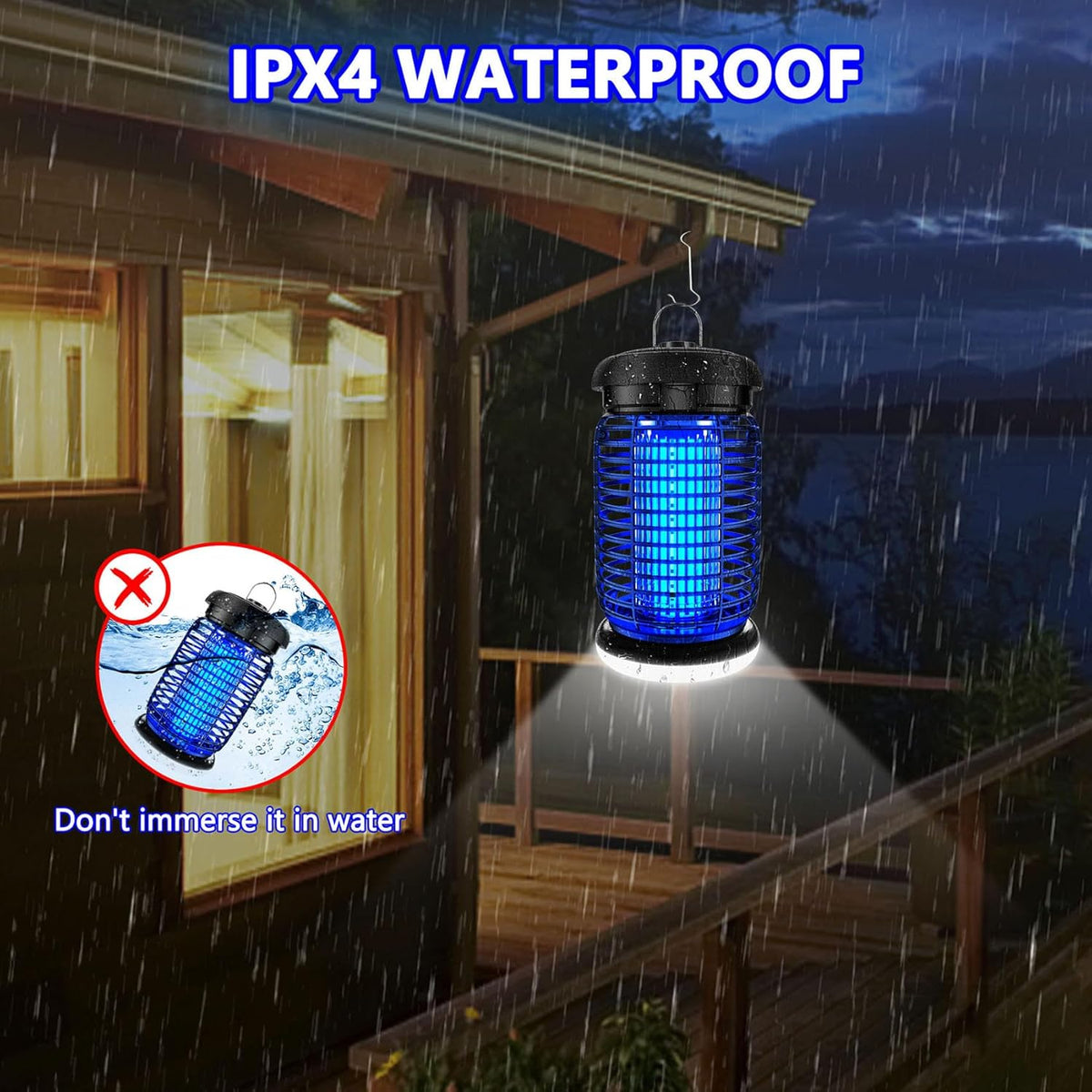 Bug Zapper Outdoor, Mosquito Zapper with LED Light, Fly Zapper Outdoor Indoor, Insect Zapper Electric Fly Traps, Plug in Mosquito Killer