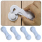 Cabinet Door Locks for Baby Proofing and Child Safety, 4 Pack Childproof Cabinet Locks with Adhesive for Drawer Cupboards Fridge Closet (White-4PCS)