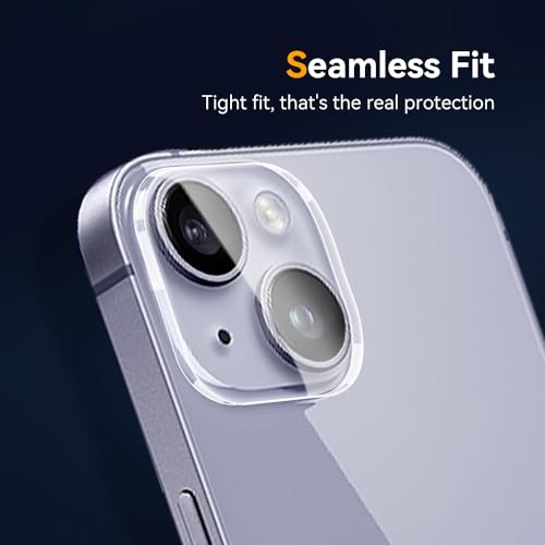 Camera Lens Protector for iPhone 15 / iPhone 14 6.1" & iPhone 15 Plus/iPhone 14 Plus 6.7", 9H Tempered Glass, Ultra HD, Scratch Resistance Easy