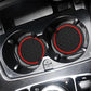 Car Cup Holder Coasters 4 Pack – Non-Slip 2.75" Anti-Spill Inserts, Black/Red