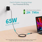 Charger for Lenovo Laptop IdeaPad 1/3/5 Slim 3/3i Flex 5 (14 15 16 Inch) V14 V15 V17 S145 S340 S540 320 320S 330 330S Lengthened Power Cord Round Tip