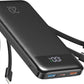 charmast 20000mAh Portable Charger with Built in Cables, 22.5W Travel Power Bank Fast Charging, USB C Cell Phone Battery Pack