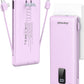charmast Portable Charger with Built-in Cables & Wall Plug, 10000mAh Portable Power Bank, External Battery Pack Travel Essentials
