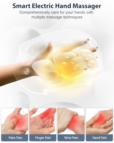 CINCOM Cordless Hand Massager with Heat and Air Compression