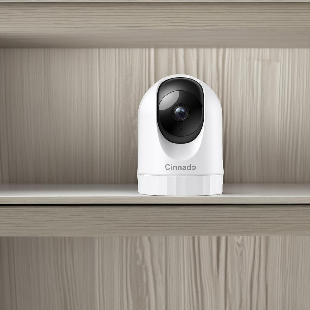 Cinnado Security Camera Indoor-2K 360° WiFi Cameras for Home Security, Pet/Dog/Baby Camera with Phone app, 2-Way Audio, Night Vision
