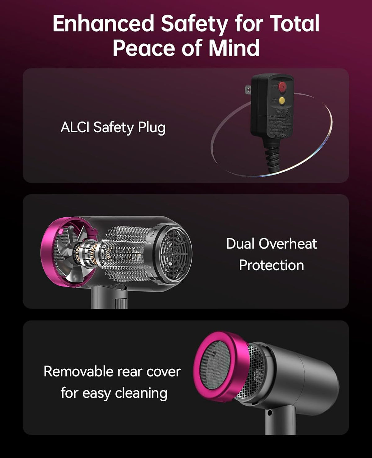 CONFU Ionic Blow Dryer 1600W, Portable Lightweight Fast Drying Negative Ion Hairdryer Blowdryer, 3 Heat Settings & Infinity Speed