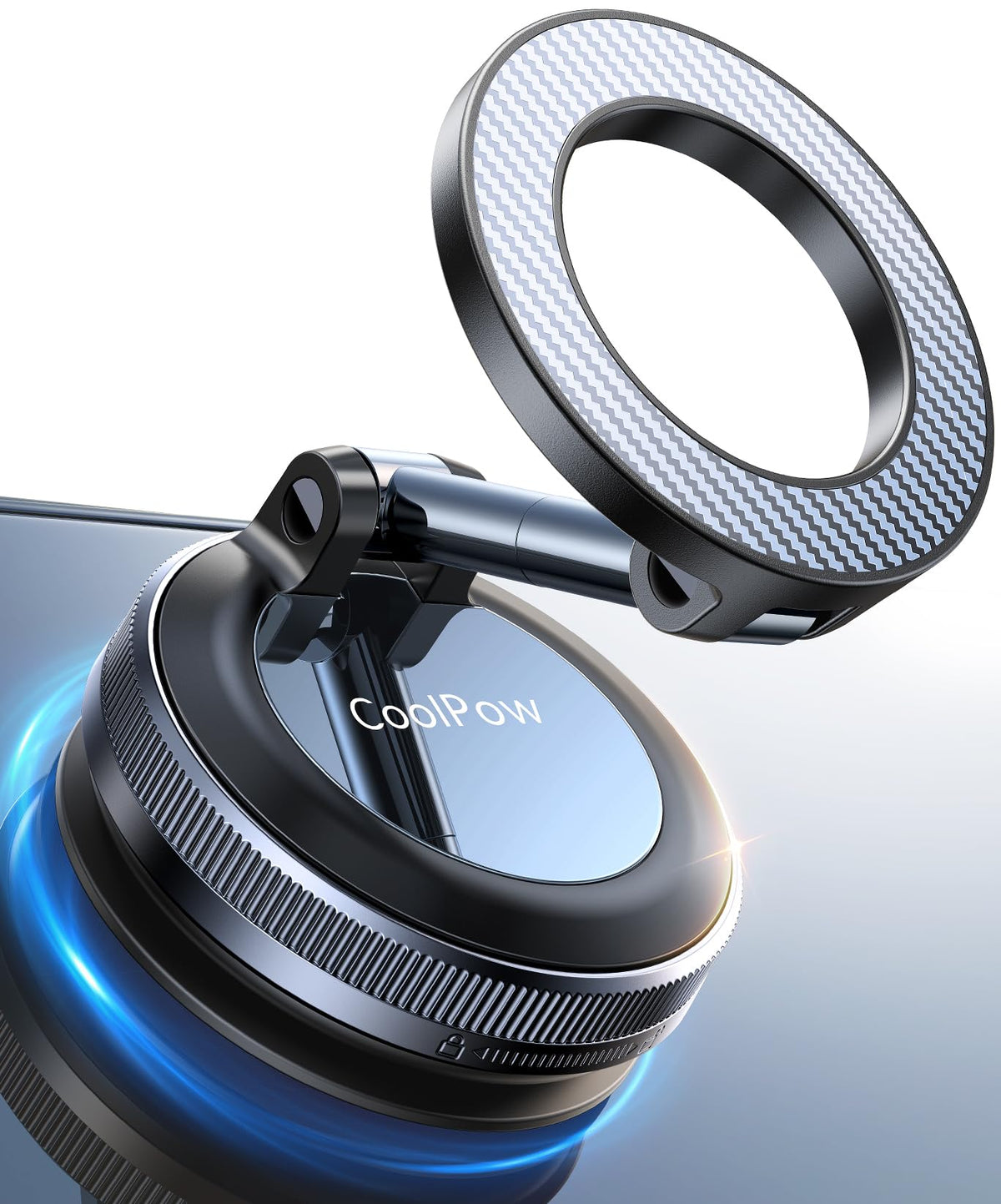 Coolpow, Vacuum Magnetic Phone Holder for Car Phone Holder Mount, Movable Vacuum Suction, Magsafe Car Mount Cell Phone Car Mount Car