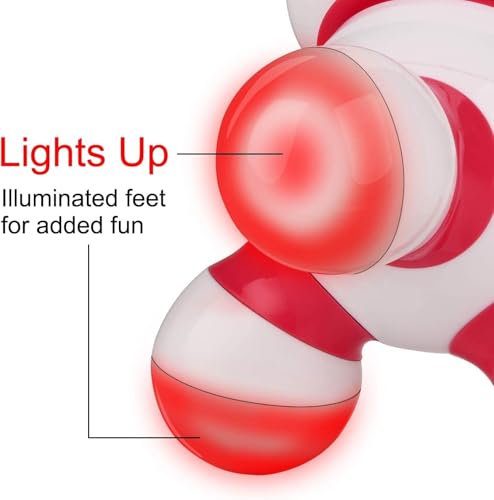 cotsoco Handheld Mini Vibrating Body Massager with LED Light for Neck, Back, Legs and Arms, Battery Operated