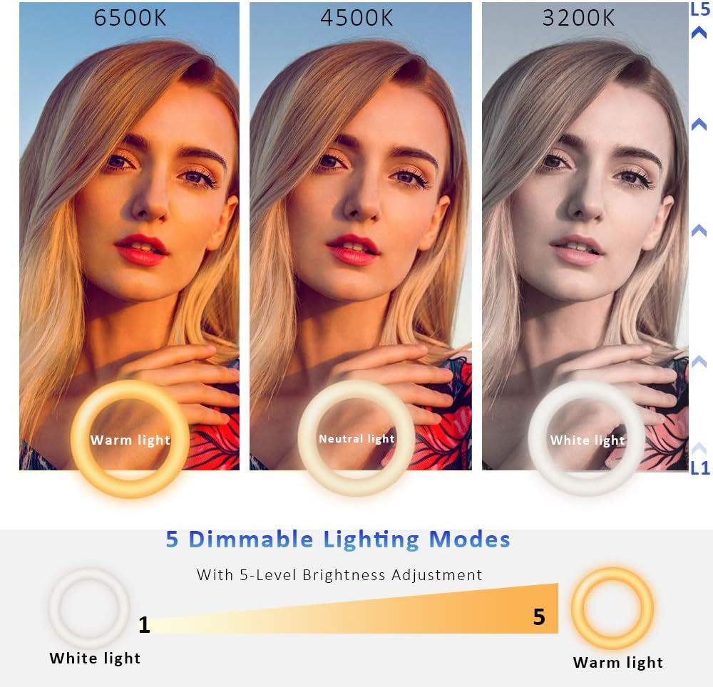 Cyezcor Video Conference Lighting Kit, Ring Light for Monitor Clip On, for Remote Working, Distance Learning, Zoom Call, Self Broadcasting