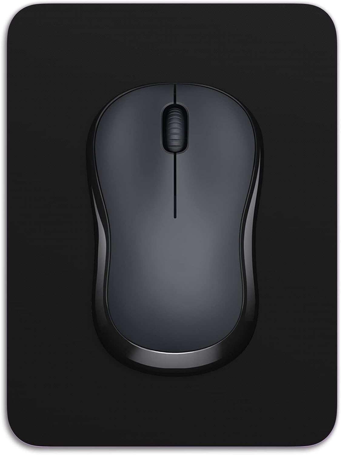 Dapesuom Small Mouse Pad, 6 x 8 Inch Thick Rubber Premium-Textured Non-Slip Portable & Washable Mini Mouse Mat (Black)